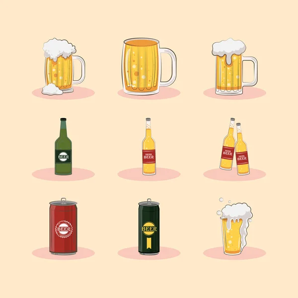 Piwa piją alkohol — Wektor stockowy