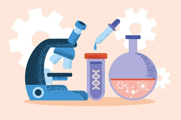 Chemické nástroje DNA — Stockový vektor