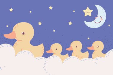 Şirin aile ördekleri