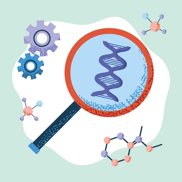 DNA molekulová věda — Stockový vektor