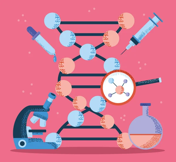 DNA genetik bilimi — Stok Vektör