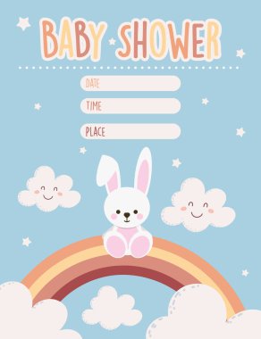 Bebek duş kart vektör