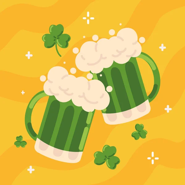 St patricks day grüne Biere — Stockvektor