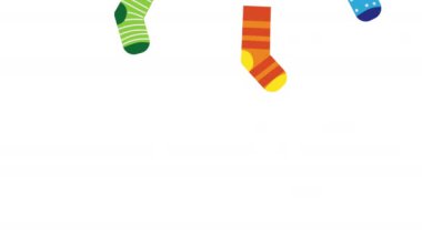 Çorap desenli günlük dünya animasyonu