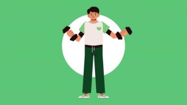 İnsanoğlunun dambılları kaldırdığı dünya sağlık günü