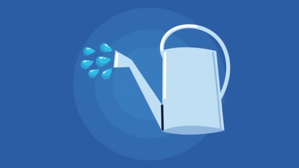 Wasser Sprinkler Topf Gartenwerkzeug — Stockvideo