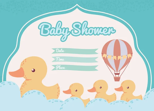 新生児用ベビーシャワー — ストックベクタ