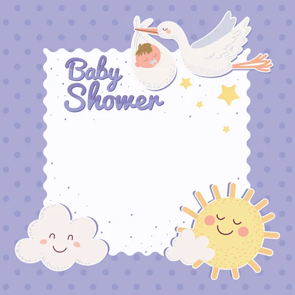 Bebê chuveiro celebração convite —  Vetores de Stock