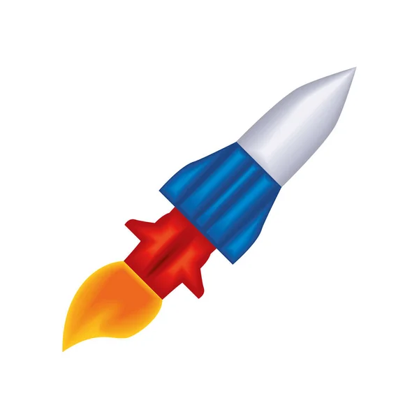 火箭中的俄罗斯国旗 — 图库矢量图片