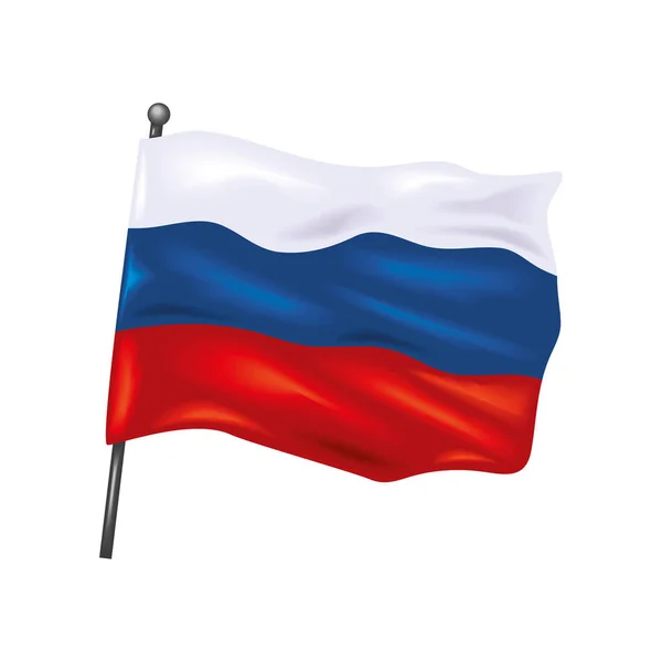 Rysslands flagga — Stock vektor