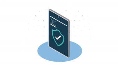 akıllı telefon animasyonunda sigorta kalkanı