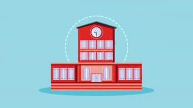 okul binası animasyonu