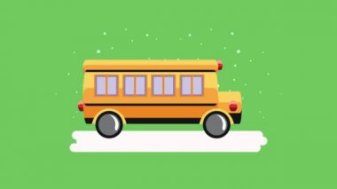 okul otobüsü taşıma animasyonu
