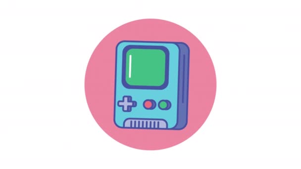 Retro video game handle animation — Stock Video