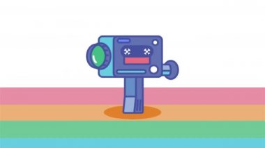 Retro video kamera aygıtı canlandırması