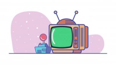 retro TV ve joystick aygıtları