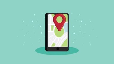 GPS uygulamalı akıllı telefon ve pin konumu