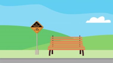 taksi servisi sinyali ve bank animasyonu