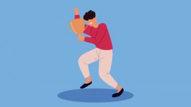 Ödül sahibi başarılı adam.