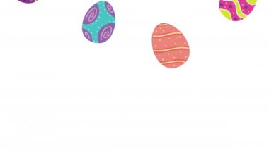 Yumurta desenli mutlu Paskalya animasyonları