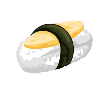 Deniz yosununa sarılı suşi