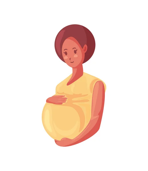 Pregnant african american woman — Stock Vector