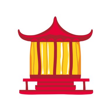 Japon pagoda çizgi filmi.