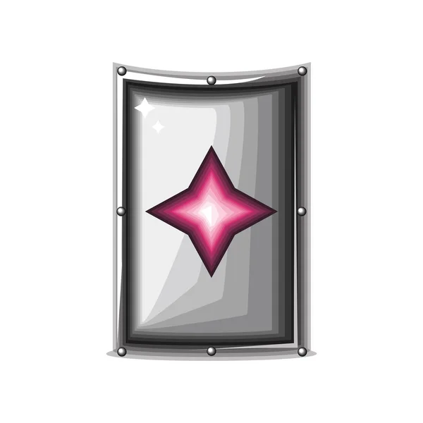 Shield with star — Stock Vector