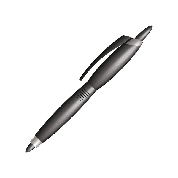 Fornecimento caneta preta — Vetor de Stock