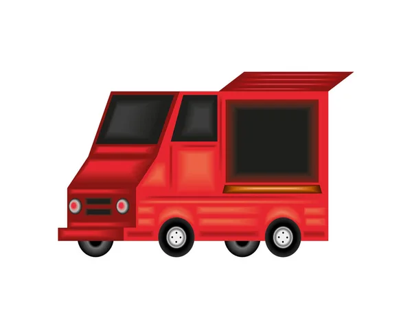 การจัดส่งรถบรรทุกอาหาร — ภาพเวกเตอร์สต็อก