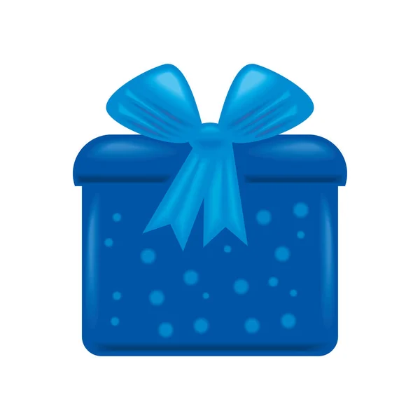 Regalo azul regalo — Vector de stock