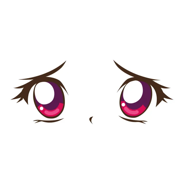 Anime sad eyes — Stock Vector