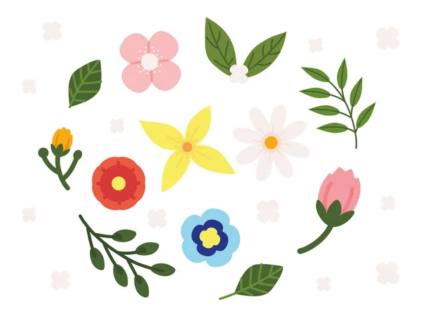 Fleurs de saison de printemps — Image vectorielle