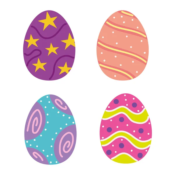 Icone delle uova di Pasqua — Vettoriale Stock