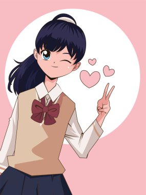 Tatlı anime kızı.