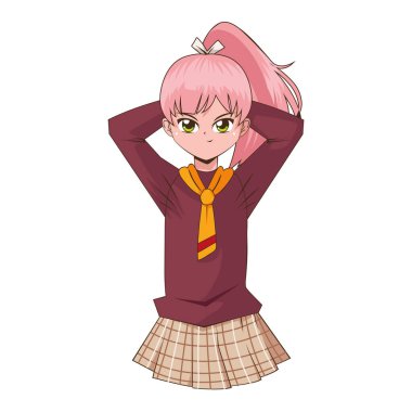 At kuyruklu anime kız.