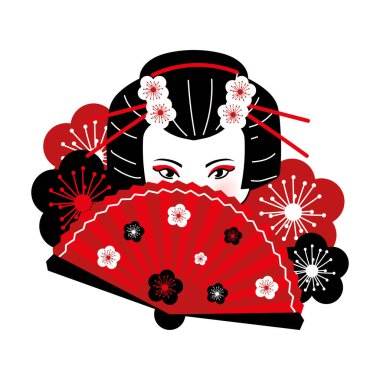 Geyşa yüzü ve yelpaze