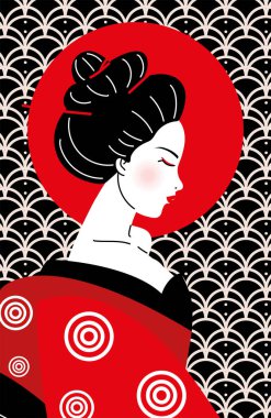 Japon geyşa portresi
