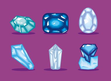 Mavi iyileştirici kristaller seti