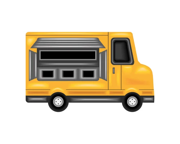 Otevřený náklaďák s jídlem — Stockový vektor