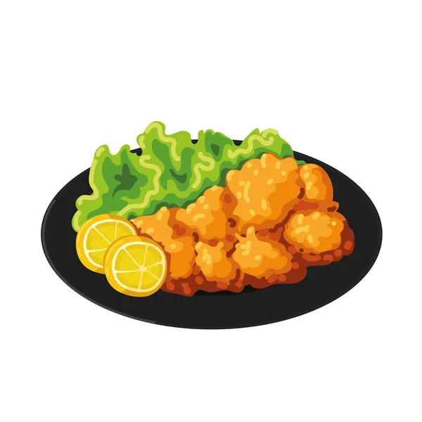 Japonais nourriture frit — Image vectorielle