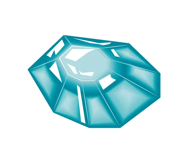 Heilkristall-Ikone flach — Stockvektor