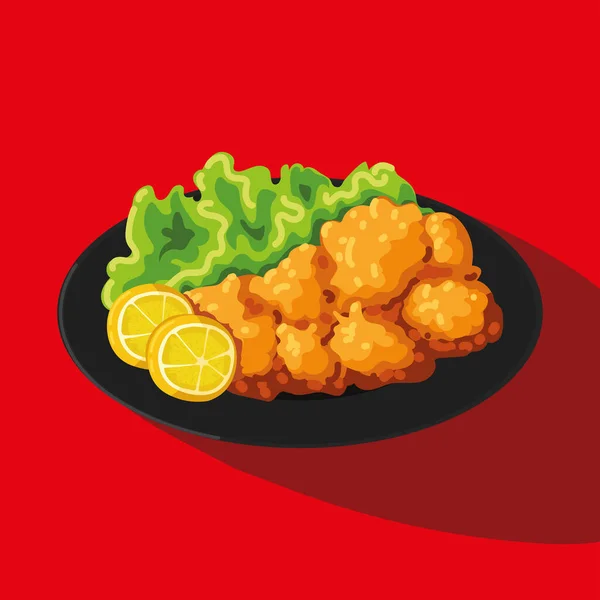 Comida japonesa tempura — Vetor de Stock