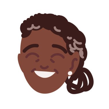 Afro yaşlı kadın yüzü