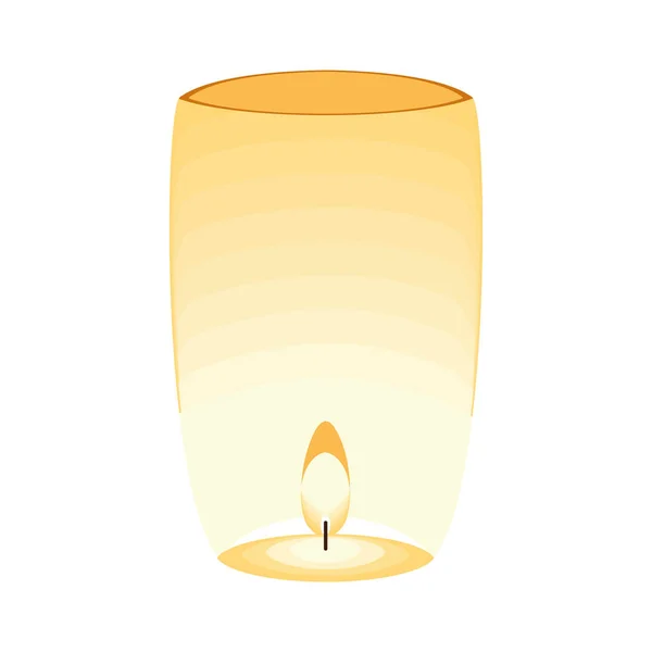 Lanterna con candela — Vettoriale Stock