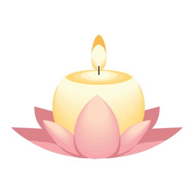 Çiçek üzerindeki mum