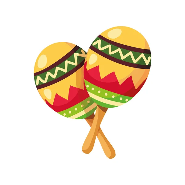 Icono de música maracas — Vector de stock