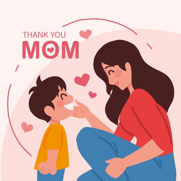 Día de las madres, gracias mamá — Vector de stock