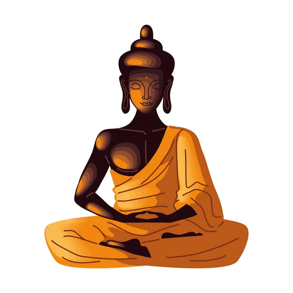 Buddhova tradiční socha — Stockový vektor