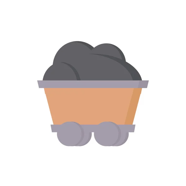 Voiture minière de charbon — Image vectorielle
